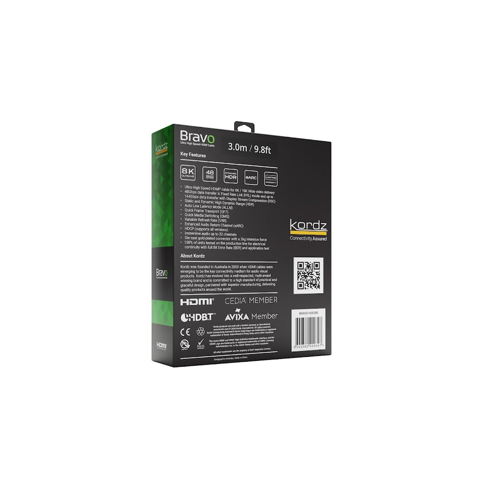 Kordz Bravo Ultra High Speed 48Gbps HDMI Cable (HDMI 傳輸線)